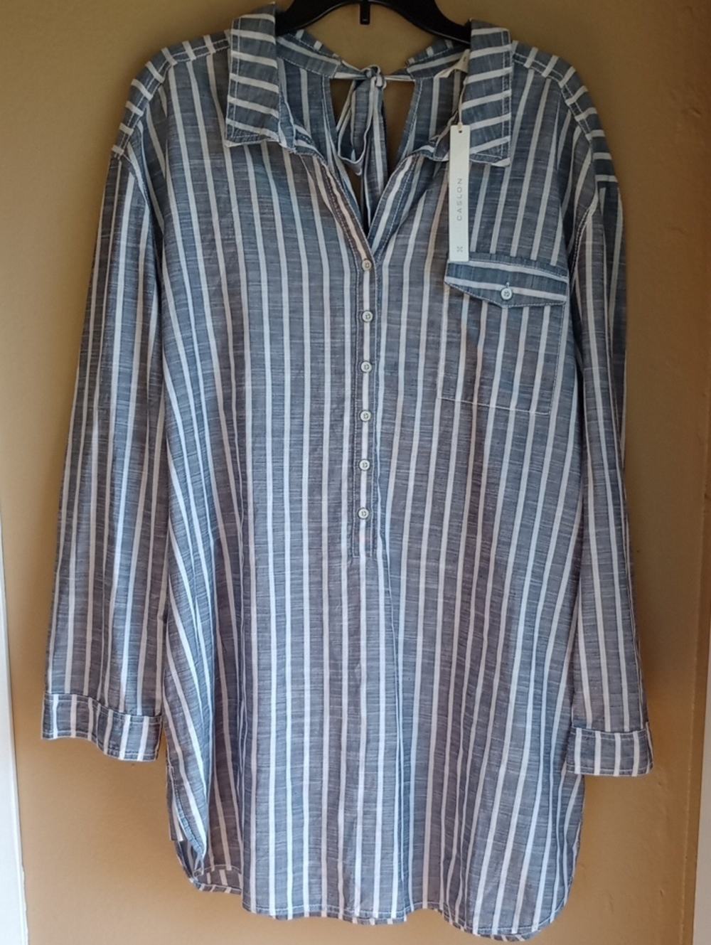 Caslon Stripped Beachy Nautical Tunic Style Shirt Dress Size XXL New With Tags